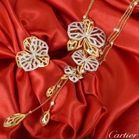 Cartier Caresse d'Orchidees Necklace & Ring Suite